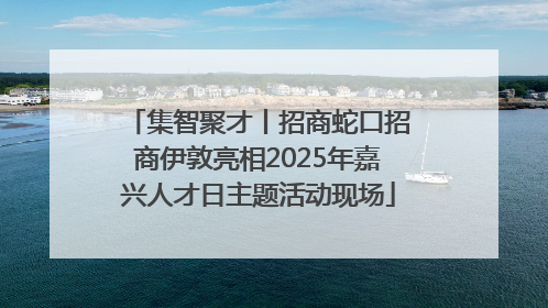 集智聚才丨招商蛇口招商伊敦亮相2025年嘉兴人才日主题活动现场